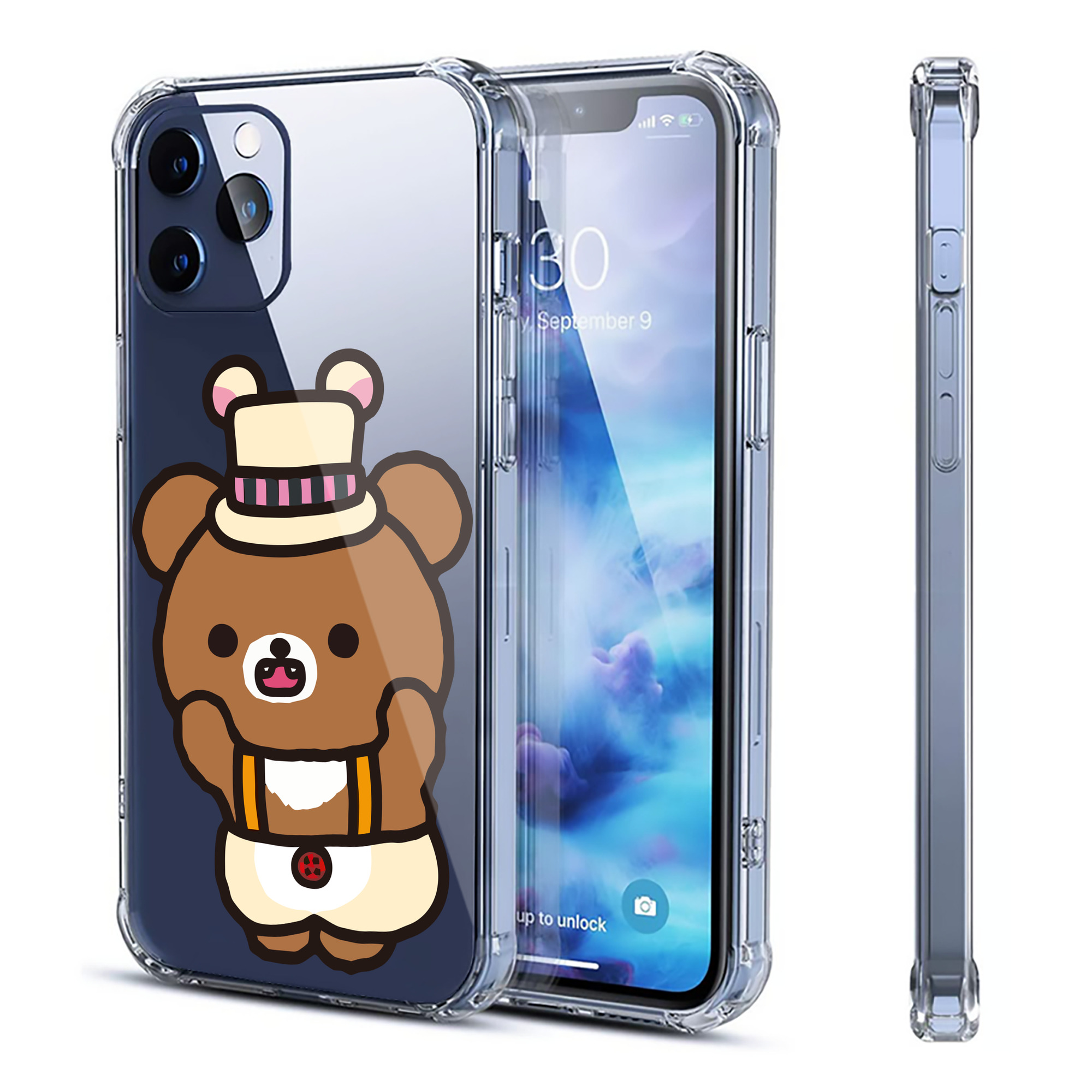 （画像用） リラックマ リラックマ キイロイトリ Rilakkuma Korilakkuma Kiiroitori 【iPhone 12シリーズ対応】透明スマホケース（クリアソフトケース）
